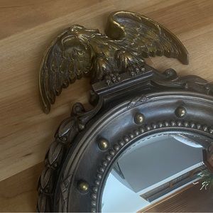 Vintage Federal Syroco #2340 American Eagle Convex Bubble Mirror 13”